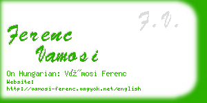 ferenc vamosi business card